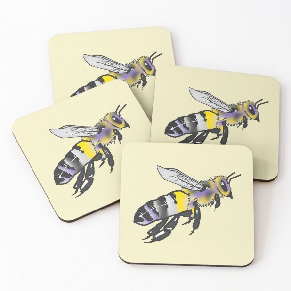 Item preview, Non-binary Pride Bee designed and sold by Maverick Jenson.