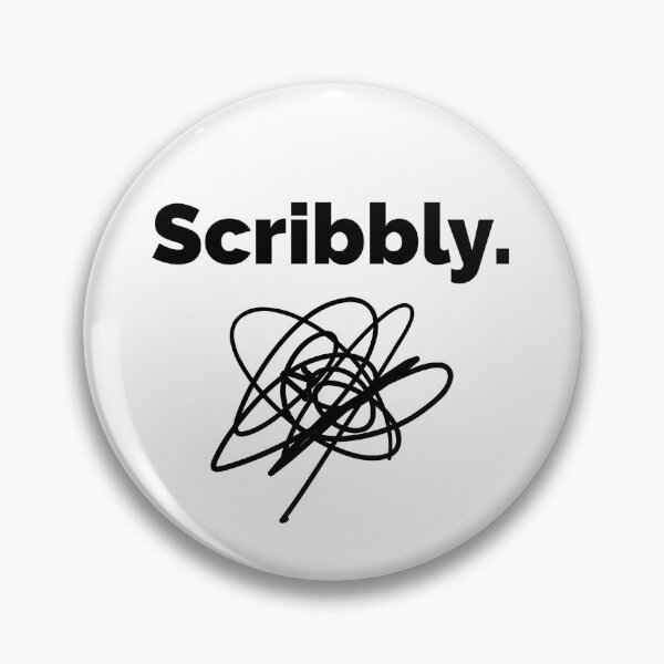 Item preview, Scribbly black.  designed and sold by LettersOnStuff.