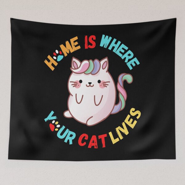 Item preview, Home Is Where Your Cat Lives.  designed and sold by Sloyar.
