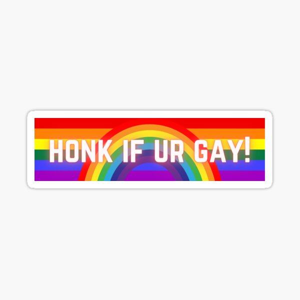 Artikel-Vorschau von hupen Sie, wenn ur homosexueller Autoaufkleber, designt und verkauft von ashley’s sticker shop! .