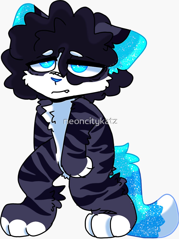 "moping around" Sticker for Sale by neoncitykatz Redbubble