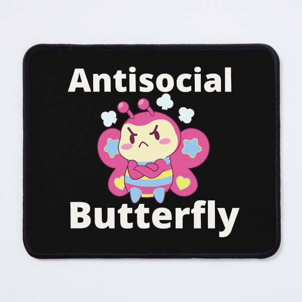 Item preview, Kawaii Antisocial Butterfly. | funny introvert quotes. | relatable introvert problems. designed and sold by Confusion-Human.