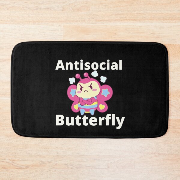 Item preview, Kawaii Antisocial Butterfly. | funny introvert quotes. | relatable introvert problems. designed and sold by Confusion-Human.