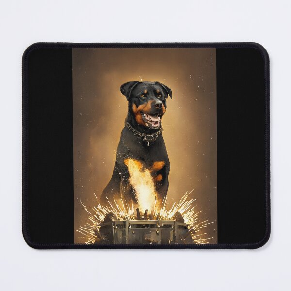 Item preview, Very great painting of an aggressive Rottweiler dog designed and sold by Nubaex.