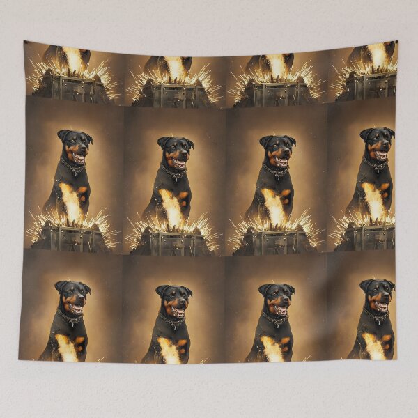 Item preview, Very great painting of an aggressive Rottweiler dog designed and sold by Nubaex.