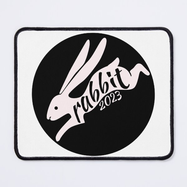 Item preview, White rabbit on a black background designed and sold by tsipka.