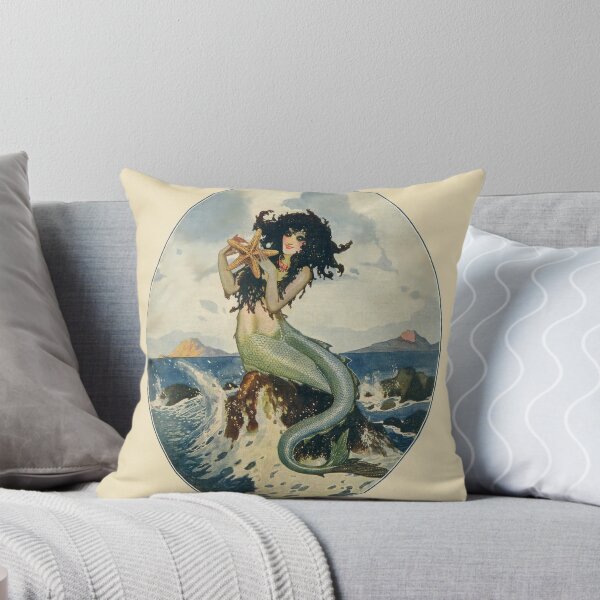 Item preview, Mermaid and Starfish coastal art designed and sold by Glimmersmith.