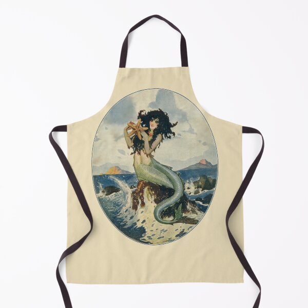Item preview, Mermaid and Starfish coastal art designed and sold by Glimmersmith.