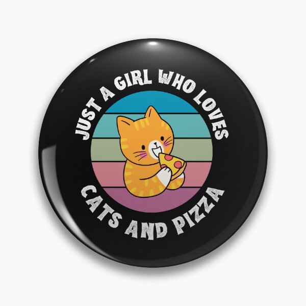 Item preview, Girl Who Loves Cats and Pizza Cat Pet Cute Foodie Funny Happy Witty Joke Sarcastic Spiritual Animal Birthday Gift designed and sold by EpsilonEridani.