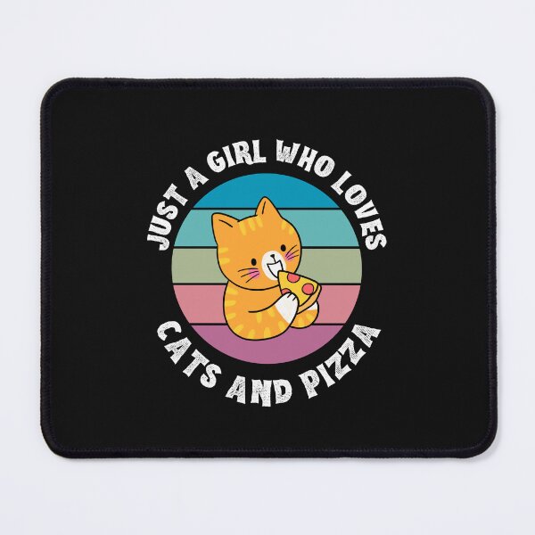 Item preview, Girl Who Loves Cats and Pizza Cat Pet Cute Foodie Funny Happy Witty Joke Sarcastic Spiritual Animal Birthday Gift designed and sold by EpsilonEridani.