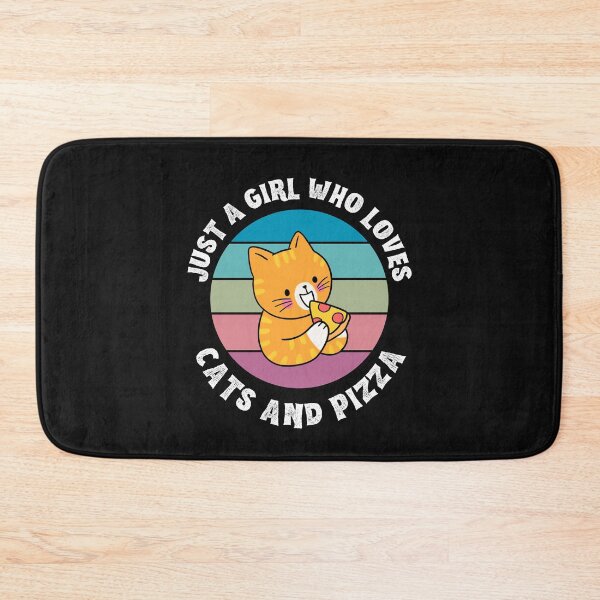 Item preview, Girl Who Loves Cats and Pizza Cat Pet Cute Foodie Funny Happy Witty Joke Sarcastic Spiritual Animal Birthday Gift designed and sold by EpsilonEridani.