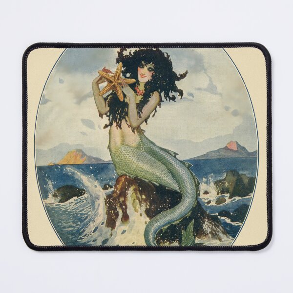 Item preview, Mermaid and Starfish coastal art designed and sold by Glimmersmith.