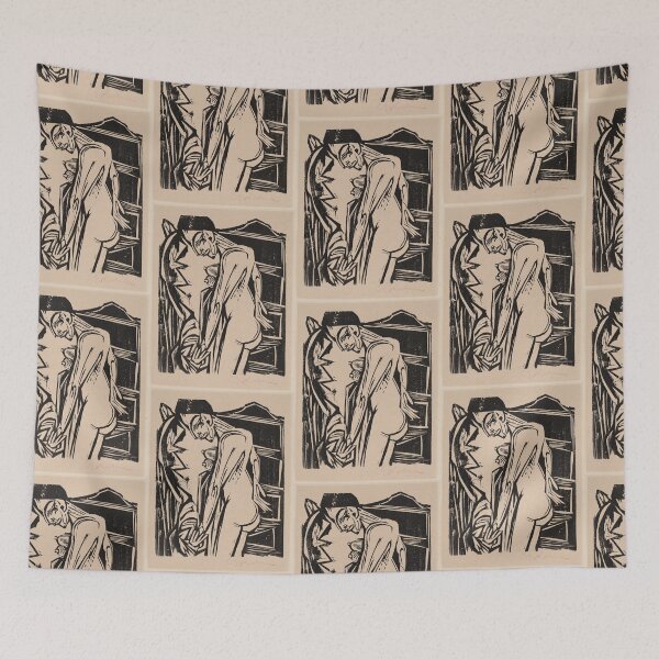 Item preview, Ernst Ludwig Kirchner Female Nude Before a Cabinet  designed and sold by TeeARTHY.