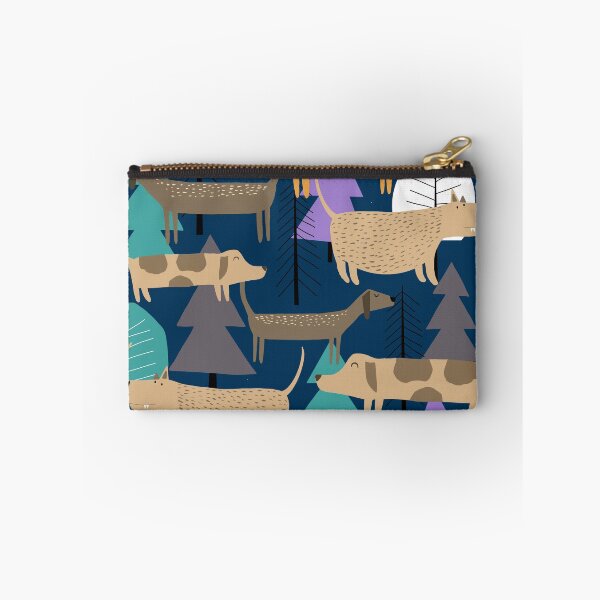 Item preview, Dogs in the park seamless pattern. Puppies in the forest. designed and sold by Vera Styles.