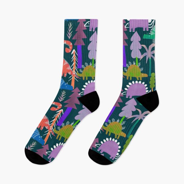 Item preview, Copy of Wild animalCute dinosaurs in the forest seamless pattern. Dino and trees on dark background. s in the forest seamless pattern. Deer, fox, bear, squirrel, rabbit in the trees.  designed and sold by Vera Styles.