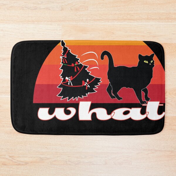 Item preview, Funny Black Cat Pushing Christmas Tree designed and sold by dsirs.