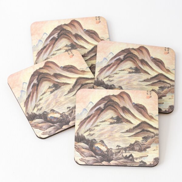 Item preview, Stream and Mountain Korean Joseon Dynasty Folk Art designed and sold by SeoulJourner.