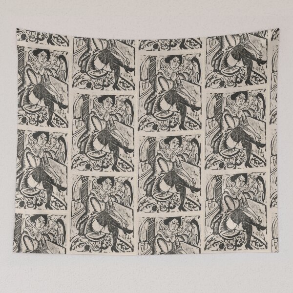 Item preview, Ernst Ludwig Kirchner Frau, Schuh zuknöpfend  designed and sold by TeeARTHY.