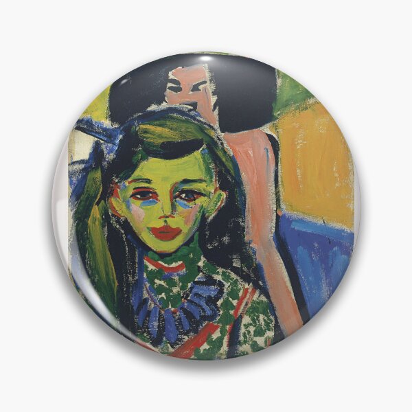 Item preview, Ernst Ludwig Kirchner Fränzi in front of carved chair  designed and sold by TeeARTHY.