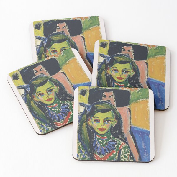 Item preview, Ernst Ludwig Kirchner Fränzi in front of carved chair  designed and sold by TeeARTHY.