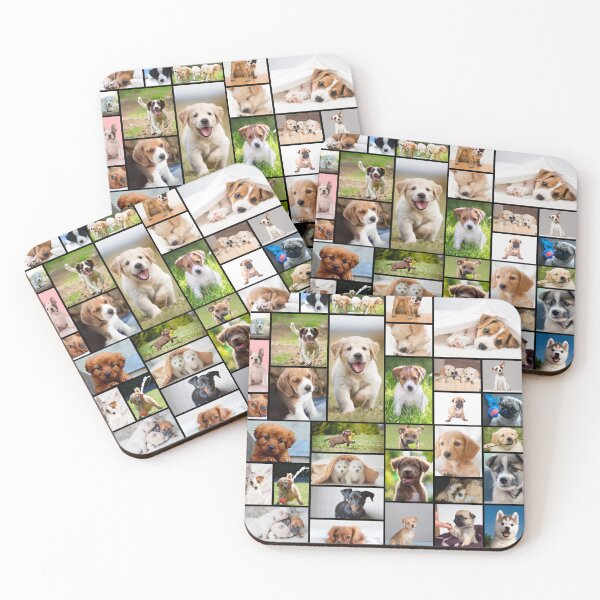 Item preview, Cute Puppy Pattern Photo Collage designed and sold by sweetbelle.