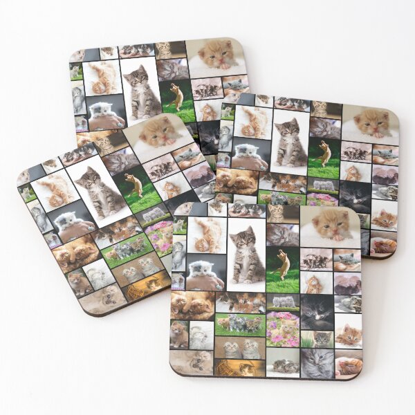 Item preview, Cute Kitten Pattern Photo Collage designed and sold by sweetbelle.