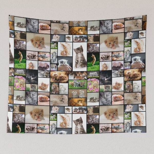 Item preview, Cute Kitten Pattern Photo Collage designed and sold by sweetbelle.