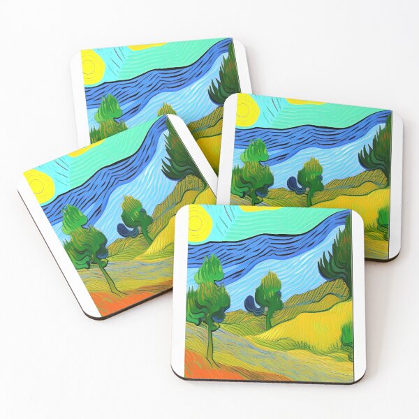 Item preview, Abstract landscape oil painting fine art, Van Gogh style, prints, colorful, unique,  prints, canvas, posters. designed and sold by JoelsCorner.