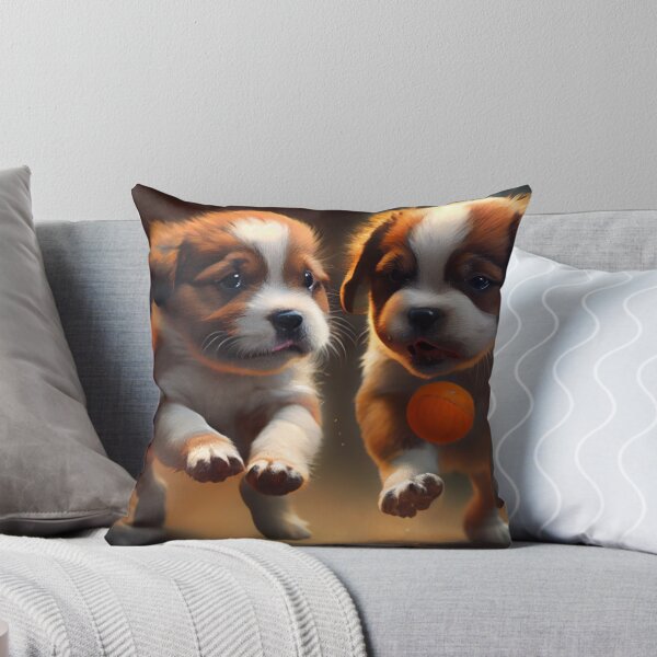 Item preview, Puppy Play: An Orange Ball Scamper designed and sold by LukeAiWalker.