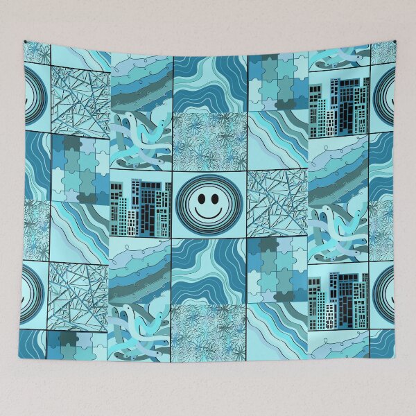 Item preview, blue aesthetic art collage  designed and sold by DanaScully0709.