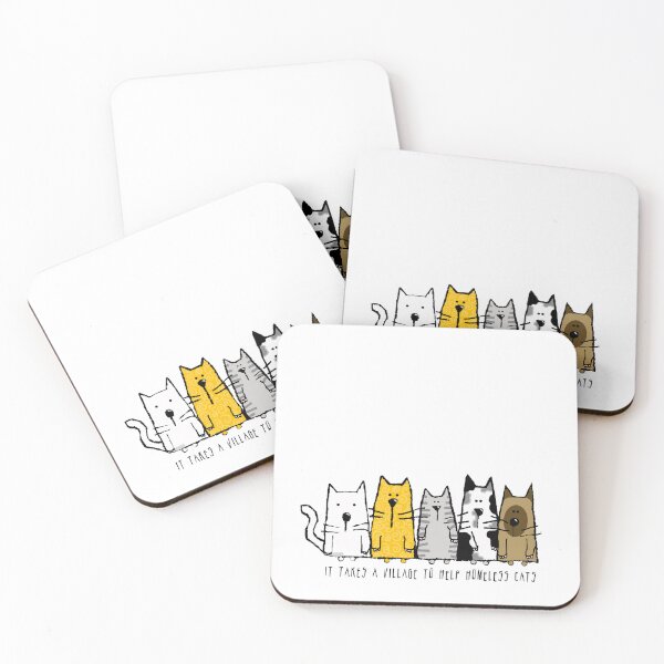 Item preview, "Takes a Village" Help Homeless Cats designed and sold by sfernleaf.