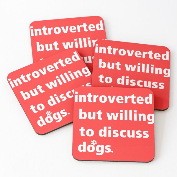 Item preview, introverted but willing to discuss dogs designed and sold by saidox.