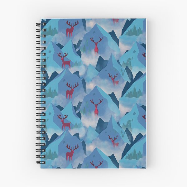 Item preview, Misty Mountain Reindeer in Viva Magenta and Blue Yonder designed and sold by katrinaroman.