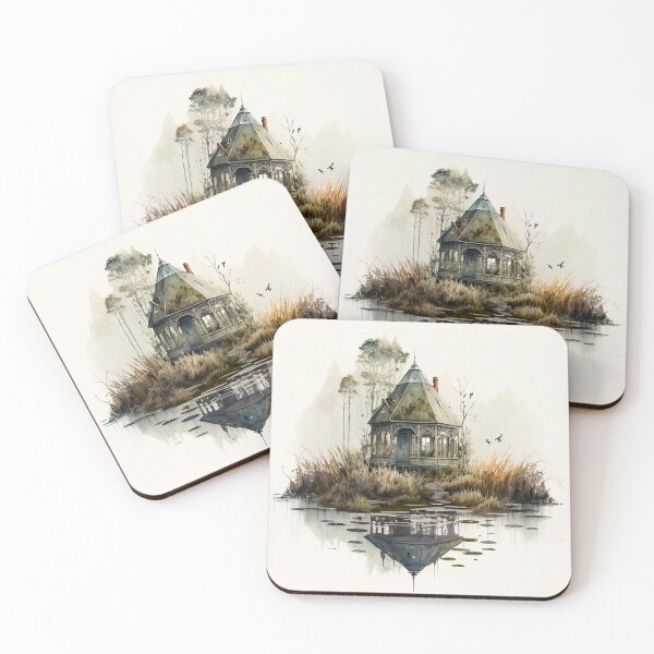 Item preview, Swamp Lands Cabin Watercolor designed and sold by Abili-Tees.