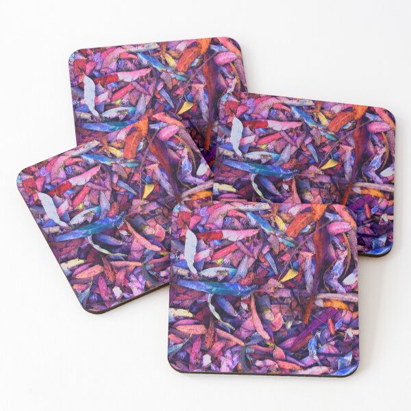 Item preview, Blue and Pink Gum Leaves by Adelaide artist Avril Thomas at Magpie Springs designed and sold by MagpieSprings.