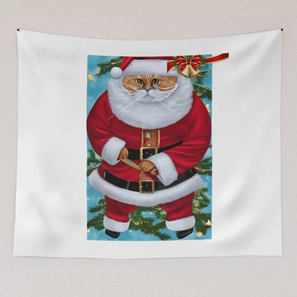 Item preview,   Santa Cat Claus 2023 Sticker designed and sold by SociableAnimals.