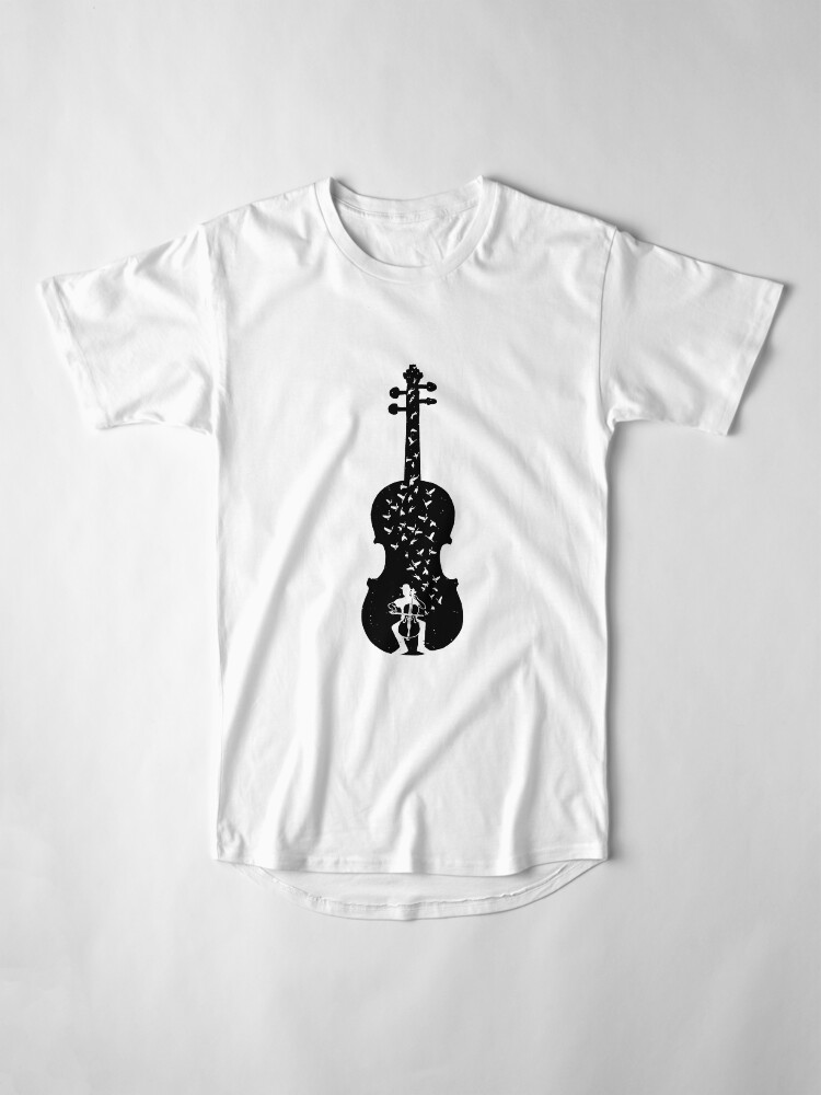 Alternate view of Cello - Playing Cello Long T-Shirt