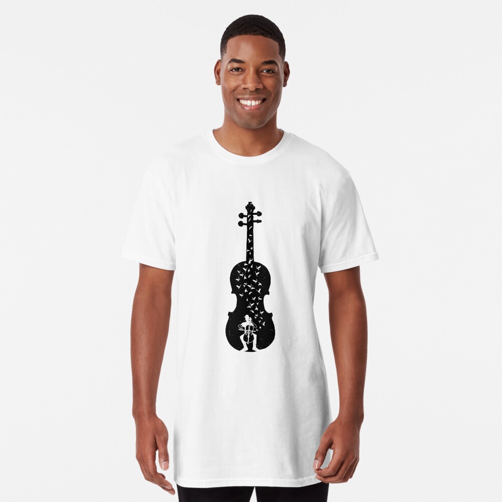 Cello - Playing Cello Long T-Shirt