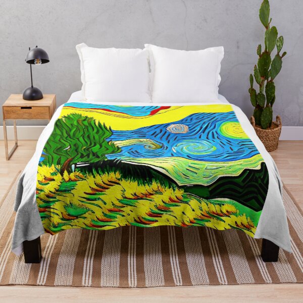 Item preview, Abstract landscape oil painting wall art, Van Gogh style, landscape prints, colorful, unique prints, landscape canvas wall art, landscape wall decor posters. designed and sold by JoelsCorner.