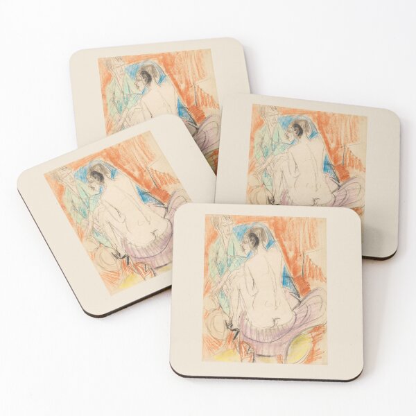 Item preview, Ernst Ludwig Kirchner  Selbstporträt mit Gerda Mann und Sitzende im Atelier designed and sold by TeeARTHY.