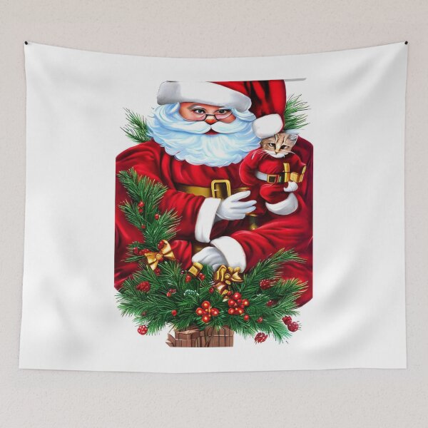 Item preview,   Santa Cat Claus 2023 Sticker designed and sold by SociableAnimals.