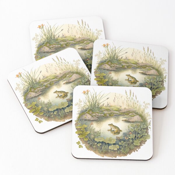 Item preview, Watercolor Frog Pond designed and sold by Abili-Tees.