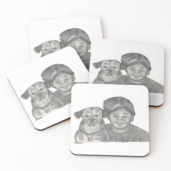 Item preview, Boy with Pet Dog designed and sold by mila-ola.
