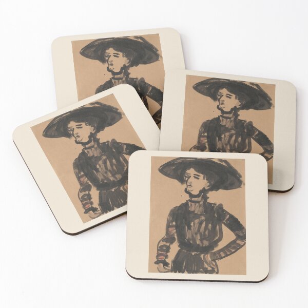 Item preview, Ernst Ludwig Kirchnern  Woman with Black Hat (1908) designed and sold by TeeARTHY.
