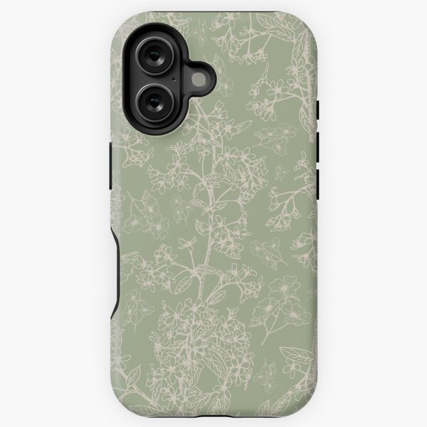 Item preview, Grasmere Garden Vintage Modern Botanical Pattern in Sage Green and Beige designed and sold by kierkegaard.