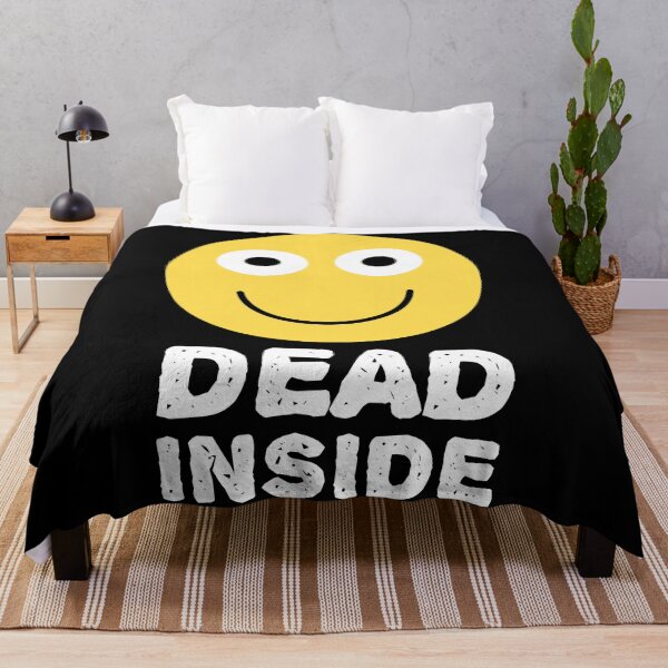 Item preview, Dead inside, smiling face - Depression Quote designed and sold by EnzoVectorism.