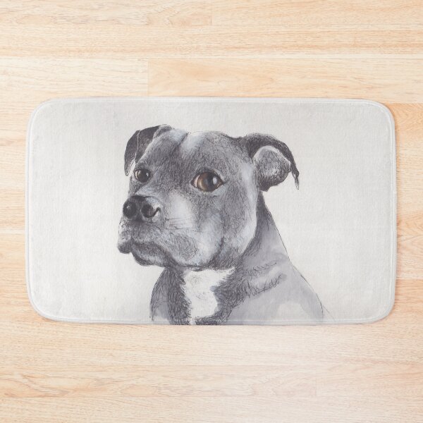 Item preview, Grey Staffordshire Bull Terrier designed and sold by sarahkeenan.
