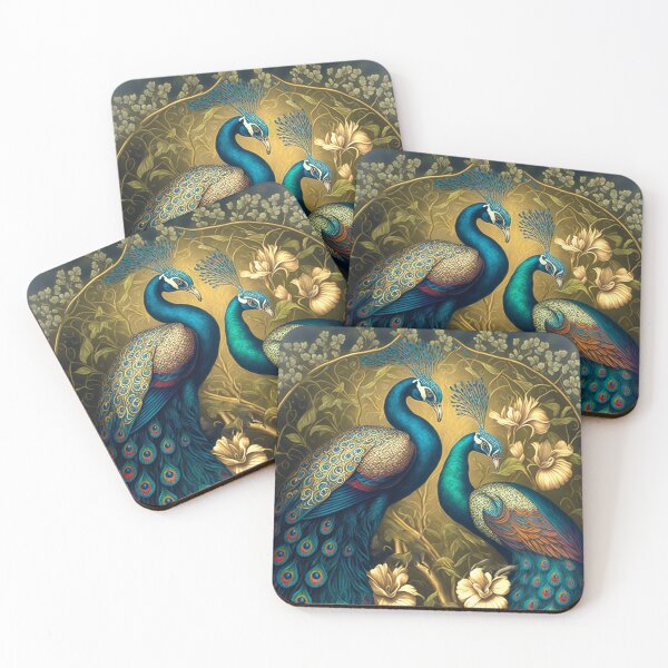 Item preview, PEACOCK FRIENDS  Midjourney AI Artwork designed and sold by davidjulie.