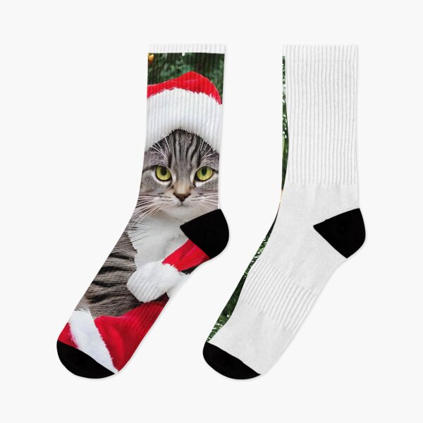 Item preview,   Santa Cat Claus 2023 Sticker designed and sold by SociableAnimals.