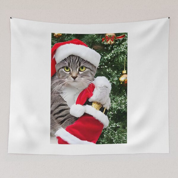 Item preview,   Santa Cat Claus 2023 Sticker designed and sold by SociableAnimals.